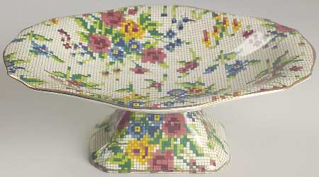 Queen Anne Oval Compote (Height X Length)
