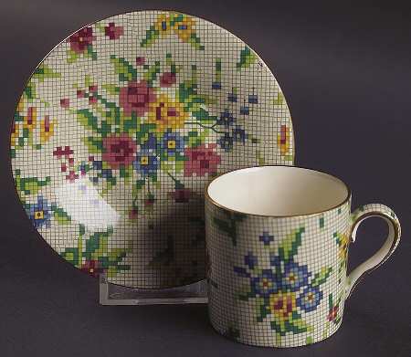 Queen Anne Can Shape Demitasse Cup and Saucer Set