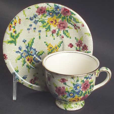 Queen Anne Footed Demitasse Cup & Saucer Set