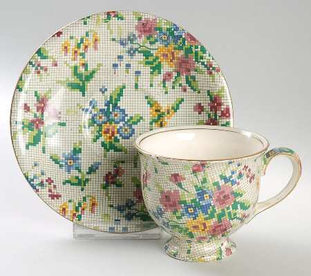 Queen Anne Footed Cup & Saucer Set