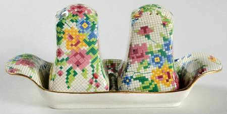 Queen Anne (3 Pc) Salt & Pepper Tray Set