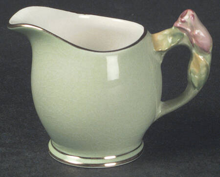 Rosebud Green (Green Background) Breakfast Set, Individual Creamer Only