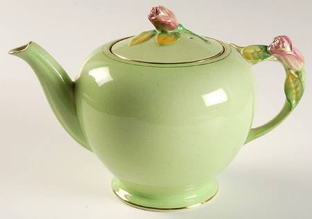 Rosebud Green (Green Background) Teapot & Lid by Royal Winton