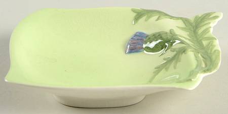 Rosebud Green (Green Background) Open Candy Dish by Royal Winton