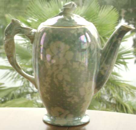 Brocade Green (Iridescent) Coffee Pot & Lid