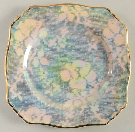 Brocade Green (Iridescent) Square Bread & Butter Plate