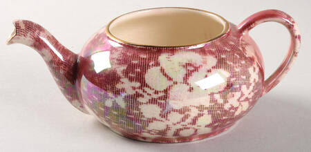 Brocade Cranberry (Iridescent) Mini Stacking Teapot No Lid