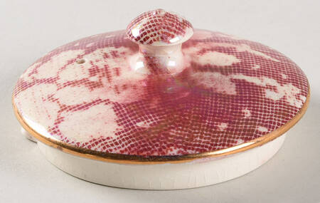 Brocade Cranberry (Iridescent) Lid for Mini Stacking Teapot