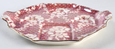 Brocade Cranberry (Iridescent) 5-Piece Breakfast Set, Tray Only by Royal Winton