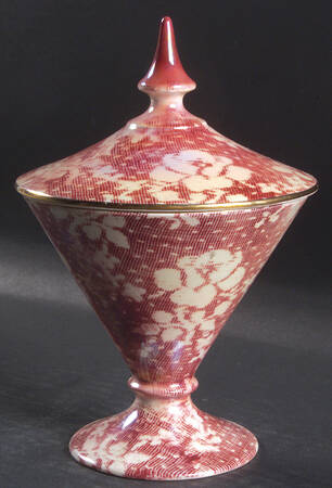 Brocade Cranberry (Iridescent) Candy Jar & Lid