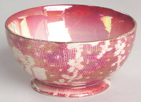 Brocade Cranberry (Iridescent) Albans Shape Open Sugar Bowl