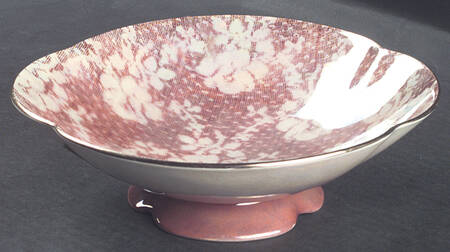 Brocade Cranberry (Iridescent) 10" Large Salad Serving Bowl