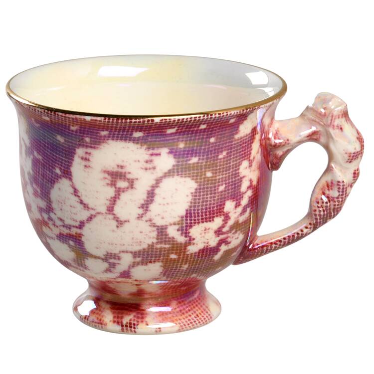 Brocade Cranberry (Iridescent) Footed Cup