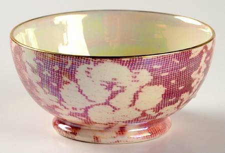 Brocade Cranberry (Iridescent) Open Sugar Bowl