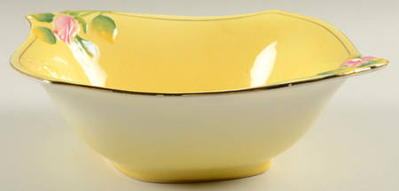 Rosebud Yellow (Yellow Background) 11" Large Salad Serving Bowl