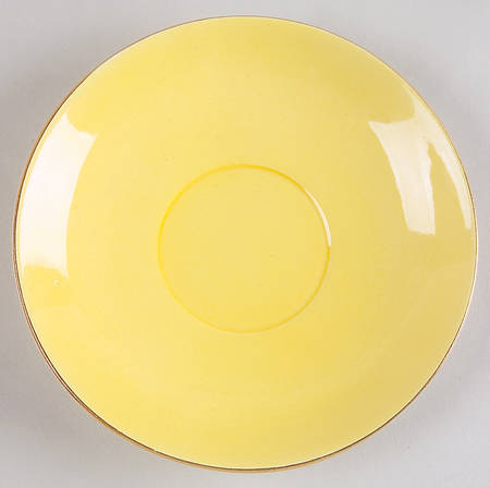 Rosebud Yellow (Yellow Background) Saucer for Demitasse Cup