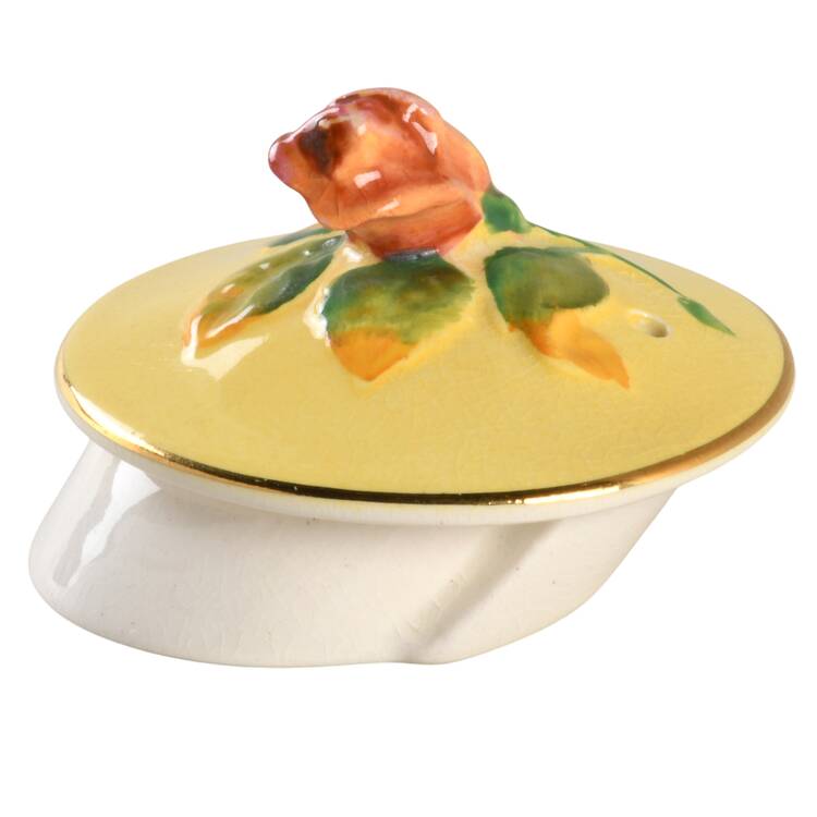 Rosebud Yellow (Yellow Background) Individual Breakfast Set Teapot-Lid