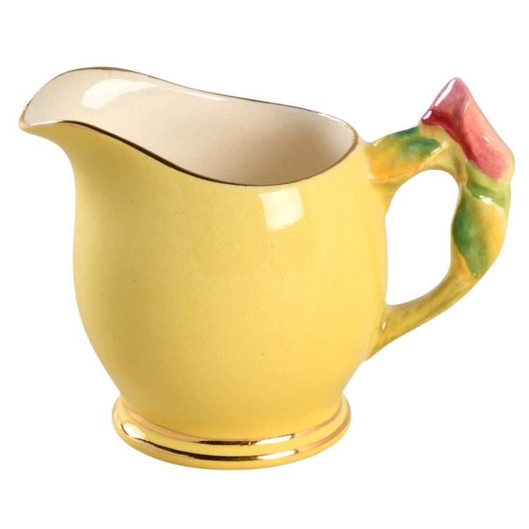 Rosebud Yellow (Yellow Background) Breakfast Set, Individual Creamer Only