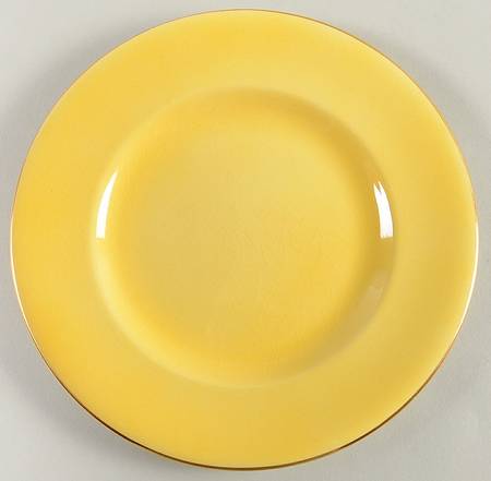 Rosebud Yellow (Yellow Background) Salad Plate