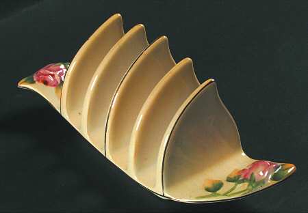 Rosebud Yellow (Yellow Background) 4 Slice Toast Server