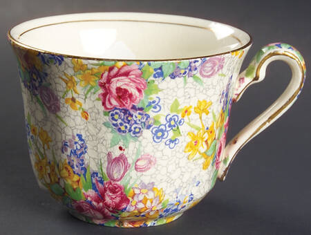 Spring (Rose Floral Chintz) Flat Cup