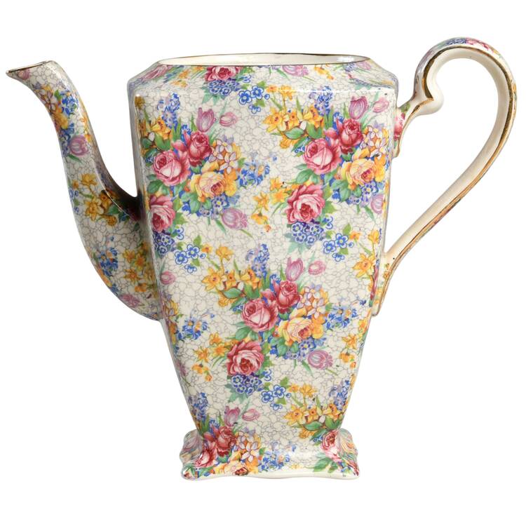 Spring (Rose Floral Chintz) Ascot Coffee Pot No Lid
