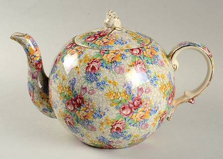 Spring (Rose Floral Chintz) Elite Tea Pot & Lid
