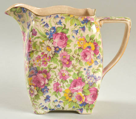 Summertime (Pre 1960, Cream Background, Gold Trim) 16 Oz Duval Jug