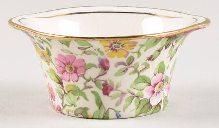 Summertime (Pre 1960, Cream Background, Gold Trim) Eaton Individual Breakfast Set Open Sugar