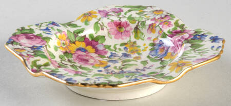 Summertime (Pre 1960, Cream Background, Gold Trim) 4" Ashtray