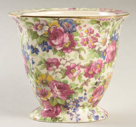 Summertime (Pre 1960, Cream Background, Gold Trim) Jam/Jelly No Metal Lid