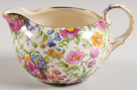 Summertime (Pre 1960, Cream Background, Gold Trim) Elite Creamer
