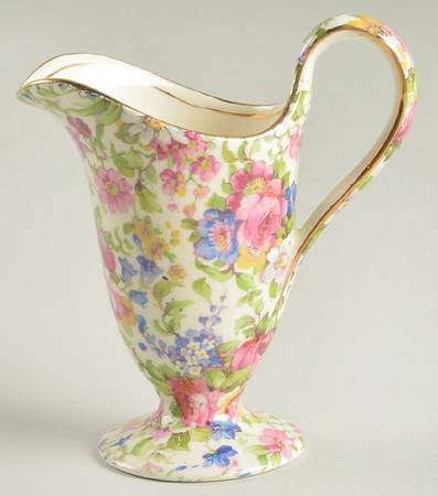 Summertime (Pre 1960, Cream Background, Gold Trim) Grecian Creamer