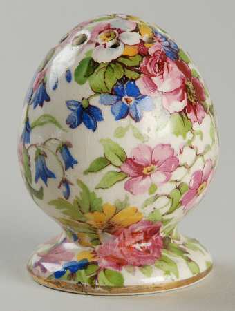 Summertime (Pre 1960, Cream Background, Gold Trim) Clover Leaf Salt Shaker