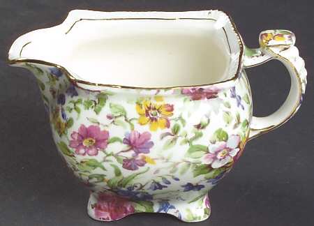 Summertime (Pre 1960, Cream Background, Gold Trim) Athena Creamer (Early)