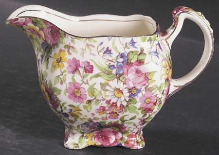 Summertime (Pre 1960, Cream Background, Gold Trim) (Later) Athena Creamer