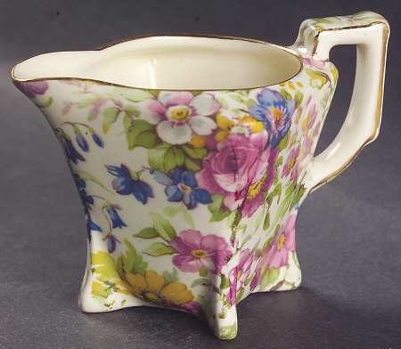 Summertime (Pre 1960, Cream Background, Gold Trim) Breakfast Set, Individual Creamer Only