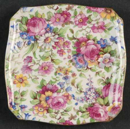 Summertime (Pre 1960, Cream Background, Gold Trim) Underplate for Jam/Jelly