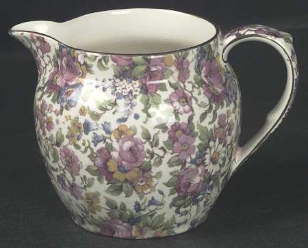 Summertime (Pre 1960, Cream Background, Gold Trim) 16 Oz Jug