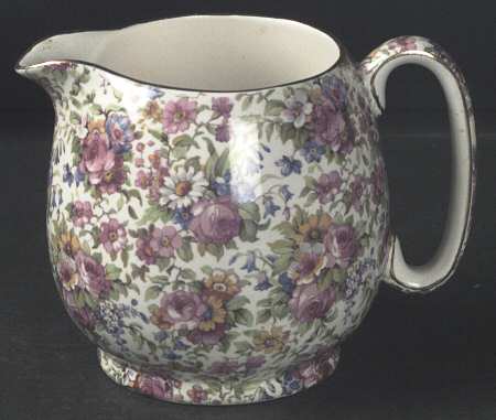Summertime (Pre 1960, Cream Background, Gold Trim) 32 Oz Jug