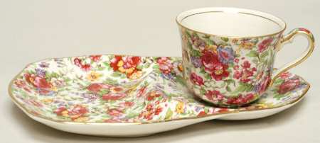Summertime (Earthenware, Circa 1995) Snack Plate & Cup Set