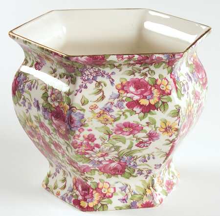 Summertime (Earthenware, Circa 1995) 5" Octagonal Planter