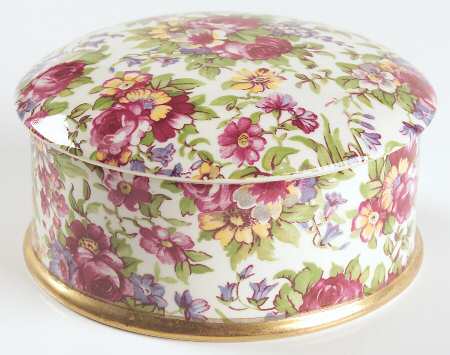 Summertime (Earthenware, Circa 1995) 4" Round Box & Lid