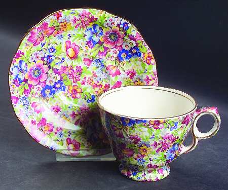 Sunshine Footed Cup & Saucer Set