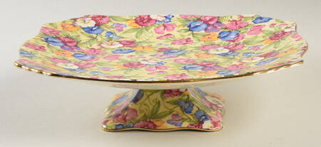 Sweet Pea Footed Small Cake Plate