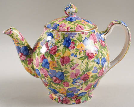 Sweet Pea Unknown Shape #1 Teapot & Lid
