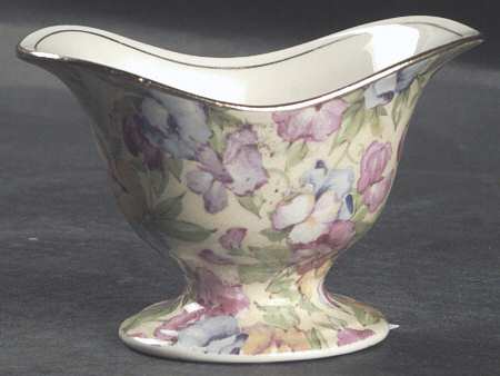 Sweet Pea Grecian Shape Open Sugar Bowl