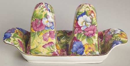 Sweet Pea (3 Pc) Salt & Pepper Tray Set