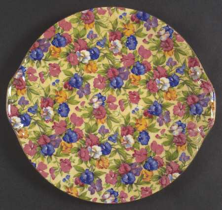 Sweet Pea Handled Cake Plate