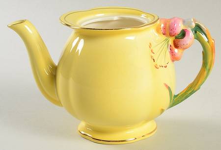 Tiger Lily Yellow Mini Teapot No Lid